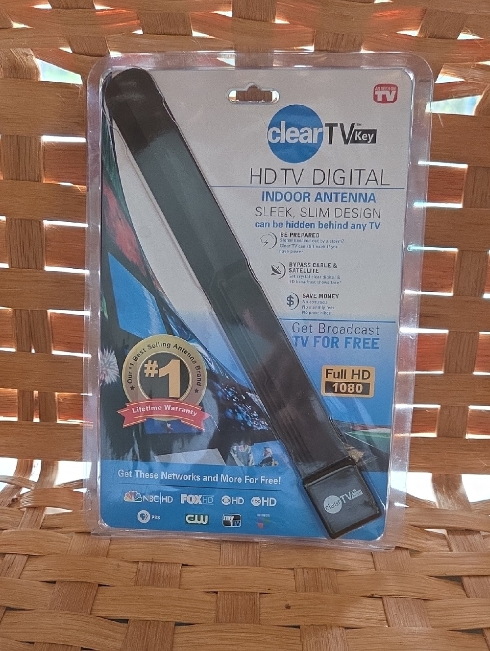 CLEAR TV KEY X-70B HD TV DIGITAL INDOOR ANTENNA "AS SEEN ON TV" ADVERTISED